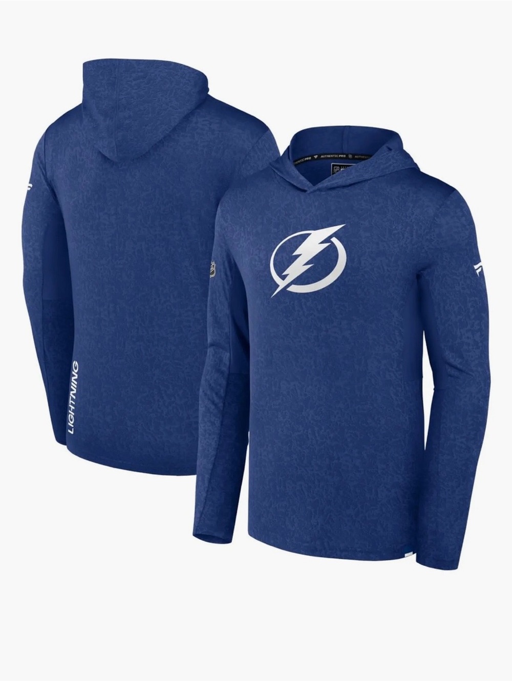 Men’s Fanatic Blue Tampa Bay Lightning Authentic Lightweight Pullover Hoodie